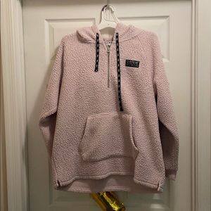 Pink Sherpa hoodie